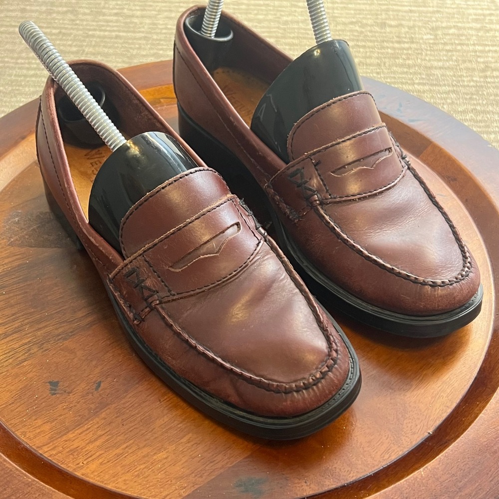 GH Bass Weejuns Katherine II Penny Loafers Women Leather Slip On 7M Brown